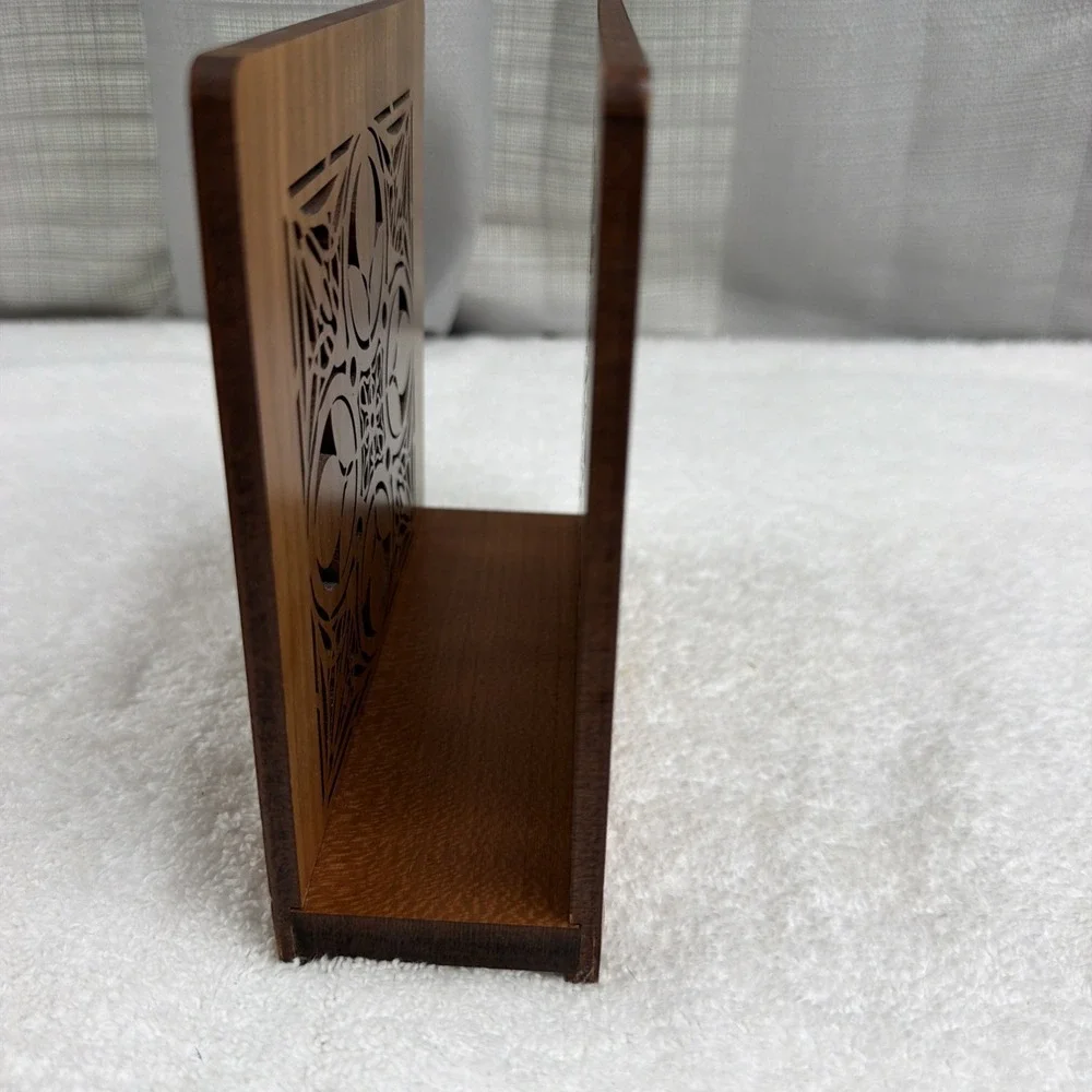 Frank Lloyd Wright Laser Cut Wood Williams House Design Napkin / Letter Holder